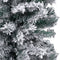 vidaXL - Kunstkerstboom - met - sneeuw - smal - 120 - cm - PVC - groen