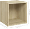 vidaXL - Tv-meubel - 37x35x37 - cm - bewerkt - hout - sonoma - eikenkleurig