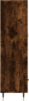 vidaXL - Hoge - kast - 69,5x31x115 - cm - bewerkt - hout - gerookt - eikenkleurig
