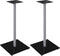 vidaXL - Luidsprekerstandaards - 2 - st - 1 - pijler - gehard - glas - zwart - en - zilver