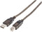 Manhattan 152389 - USB 2.0 A naar B kabel - 15 m met LED - Zwart