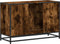 vidaXL - Wastafelkast - 90x33x60 - cm - bewerkt - hout - gerookt - eikenkleurig