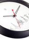 nXt - Stille Wandklok - 30 cm - Plastic - Zwart/Wit - 'Worldtour'
