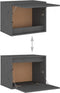 vidaXL - Wandkast - 45x30x35 - cm - massief - grenenhout - grijs
