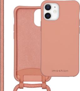 iMoshion Hoesje Geschikt voor iPhone 12 Mini Hoesje Met Koord - iMoshion Color Backcover met afneembaar koord - oranje