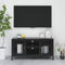 vidaXL - Tv-meubel - 105x35x52 - cm - staal - en - glas - zwart