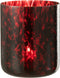 J-Line windlicht Gevlekt - glas - rood/zwart - extra large