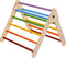 KateHaa Houten Klimdriehoek met Ladder Regenboog - Klimrek - Houten Montessori Speelgoed