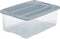 IRIS New Topbox - Opbergbox 30L - Stapelbaar met deksel - Zilvergrijs (set van 6)