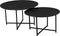 Salontafel Isa - ronde salontafels - salontafel zwart - set van 2 salontafels