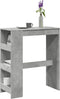 vidaXL - Bartafel - met - rekken - 90x40x103,5 - cm - bewerkt - hout - betongrijs