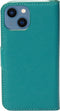 Mobiparts iPhone 13 Mini - Wallet Case - Saffiano motief - Turquoise