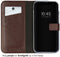 Selencia iPhone 14 Plus - Echt Lederen Bookcase - 3 Pashouders - Bruin