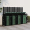 vidaXL - Containerberging - viervoudig - massief - grenenhout - zwart