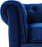 CHESTERFIELD - Chesterfield fauteuil - Blauw - Fluweel