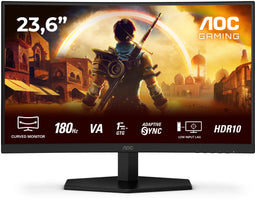 AOC C24G42E - Gaming Monitor - 23,6" 180Hz 0,5ms VA - Rood Zwart