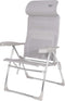 Crespo AL/206 - Strandstoel - Compact - Verstelbaar in 7 standen - Licht grijs