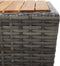 vidaXL - Theetafel - 41,5x41,5x43 - cm - poly - rattan - massief - acaciahout - grijs