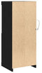 vidaXL - Sideboard - met - LED-lampen - Zwart - Eiken - 41x37x100 - cm