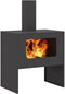 vidaXL - Vuurplaats - met - Schouw - Zwart - 60x40x96 - cm - Staal