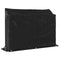 vidaXL - Haardhoutrek - met - regenhoes - 151x40,5x110,5 - cm - staal