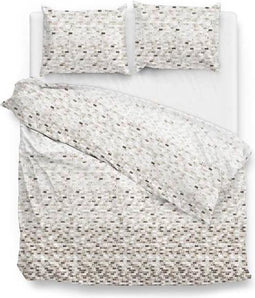 Zo!Home Aido - Dekbedovertrek - Eenpersoons - 140x200/220 cm + 1 kussensloop 60x70 cm - Taupe Grey