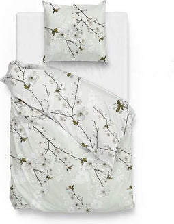 Zo!Home Henda Dekbedovertrek - Flanel - Eenpersoons - 140x200/220 cm - green