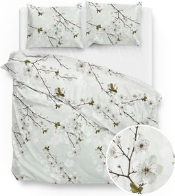 Zo!Home Henda Dekbedovertrek - Flanel - Lits Jumeaux - 240x200/220 cm - green