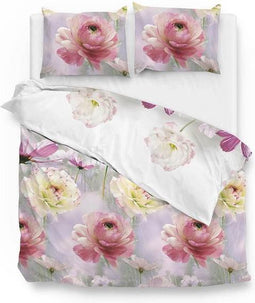 Zo!Home Joan - Dekbedovertrek - Lits-jumeaux - 240x200/220 cm + 2 kussenslopen 60x70 cm - Pink