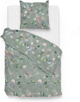 Zo!Home Kaya Dekbedovertrek - Eenpersoons - 140x200/220 cm - Green