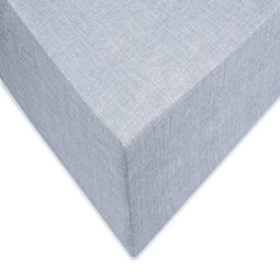 ZO! Home Lino katoen hoeslaken denim blauw - lits-jumeaux (160x200) - rondom elastiek - prachtige uitstraling