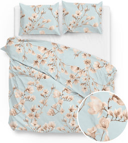 Zo! Home Mona Dekbedovertrek - Eenpersoons - 140x200/220 cm - Blue