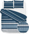 Zo! Home Paxton Dekbedovertrek - Lits-jumeaux - 240x200/220 cm - Blue
