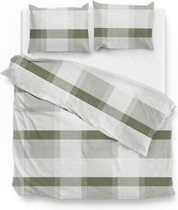 Zo!Home Robin - Dekbedovertrek - Eenpersoons - 140x200/220 cm + 1 kussensloop 60x70 cm - Green