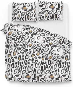 Zo! Home Saran - Dekbedovertrek - Lits-jumeaux - 240x200/220 cm - Black/White