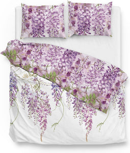 Zo! Home Veerle Dekbedovertrek - Katoen - Eenpersoons - 140x200/220 cm - Pink