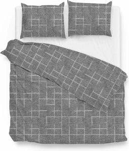 Zo! Home Zale Dekbedovertrek - Eenpersoons - 140x200/220 cm - Grey
