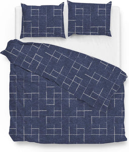 Zo! Home Zale Dekbedovertrek - Tweepersoons - 200x200/220 cm - Denim