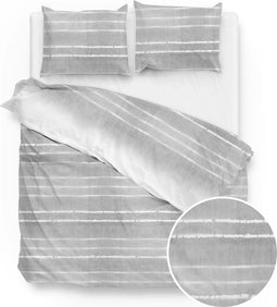 Zo!Home Zen Dekbedovertrek - Tweepersoons - 200x200/220 cm - Grey