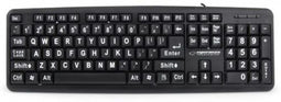 Esperanza Florida EK129 - USB Toetsenbord - Ergonomisch - Extra grote letters