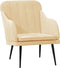 vidaXL Fauteuil 63x76x80 cm fluweel crèmekleurig