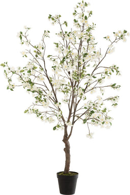 J-Line bloesemboom - kunststof - wit/bruin - extra large