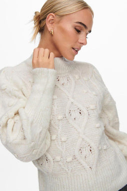 ONLY ONLPOPPY L/S HIGHNECK PULLOVER - Gebreide pullover - Lange mouwen - Hoge hals - Maat XS