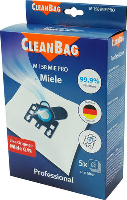 CleanBag Professional stofzuigerzakken 5 stuks - Geschikt voor Miele S400i-S456i, S600-S658, S800-S858, S2000-S2999, S5000-S5999, S8000-S8999, Classic C1, Complete C2 & Complete C3 - GN - Inclusief 2 filters - Alternatief