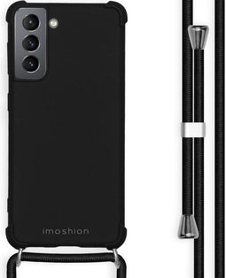 iMoshion Hoesje Geschikt voor Samsung Galaxy S21 Hoesje Met Koord - iMoshion Color Backcover met koord - Zwart