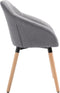 vidaXL - Eetkamerstoelen - 2 - st - stof - lichtgrijs