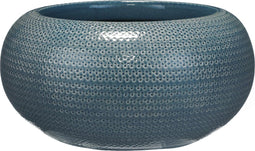 Mica Decorations Gabriel Plantenschaal - H16 x Ø32 cm - Keramiek - Blauw