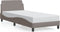 vidaXL - Bedframe - met - hoofdeinde - zonder - matras - 80x200 - cm - stof - taupe