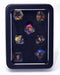 HOT Games - Dobbelst.Set Glas - 7-delige set D4/D6/D8/D10/D10-00/D12/D20 - Regenboog