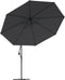 vidaXL - Zweefparasol - met - LED-verlichting - 350 - cm - zwart